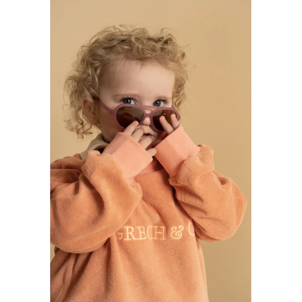 AVIATOR SUNGLASSES | BABY - POLARIZED in Mauve Rose