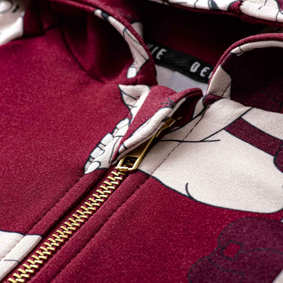 Children's Dark Red Ellie Elephant HOODIE
