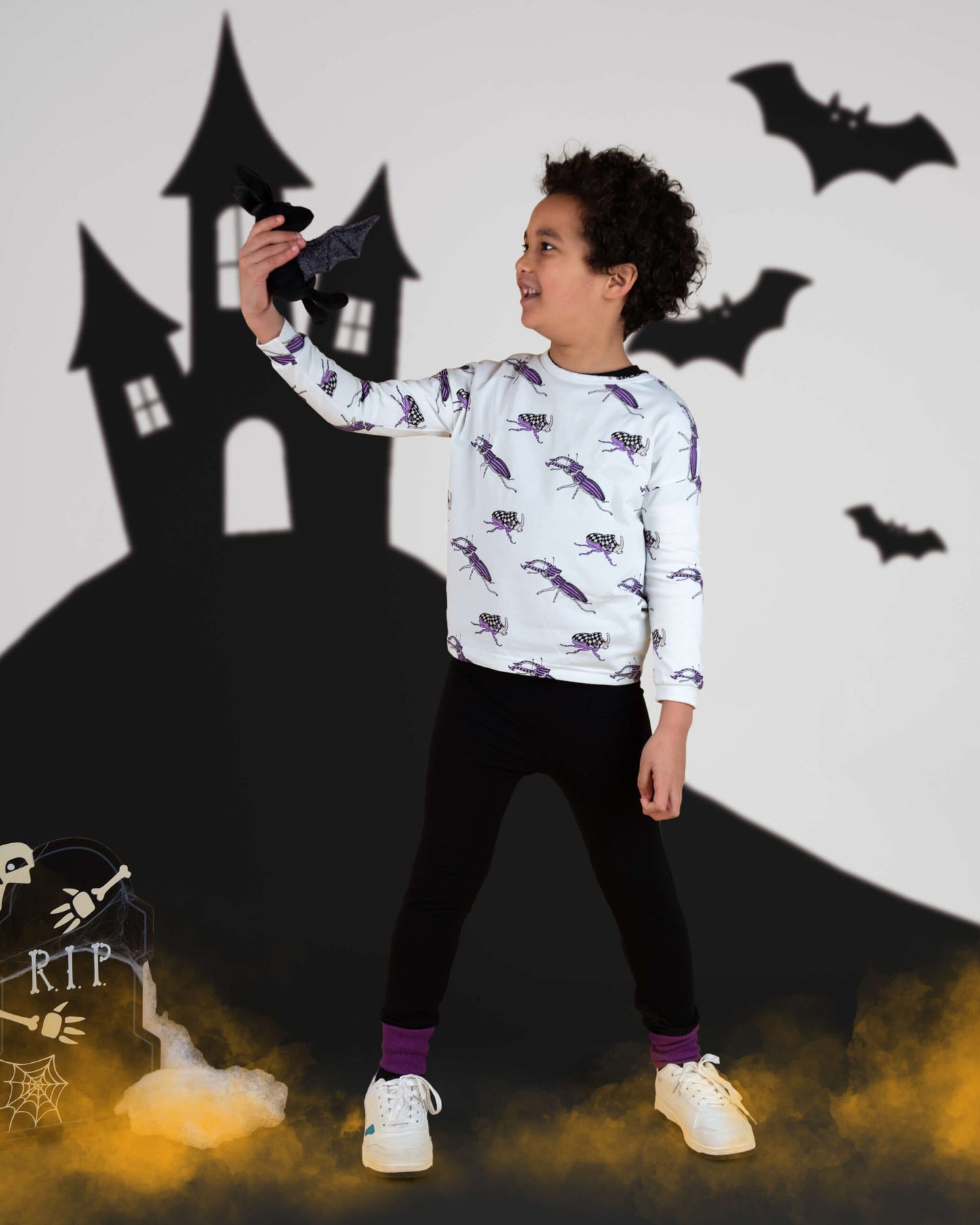 Children's Long Sleeve Tee in Beetle Bug Print