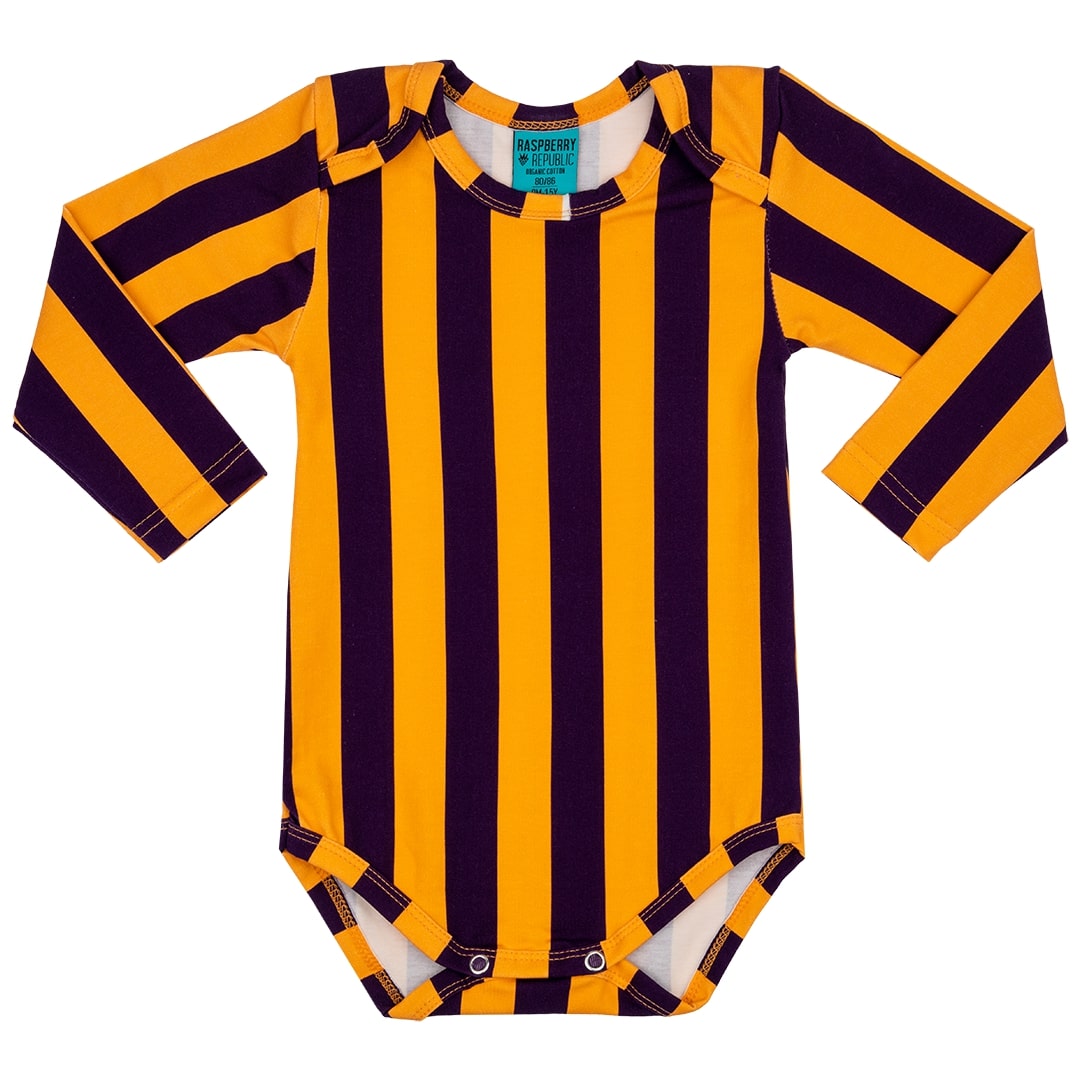 Long Sleeve Bodysuit in Masquerade Stripes