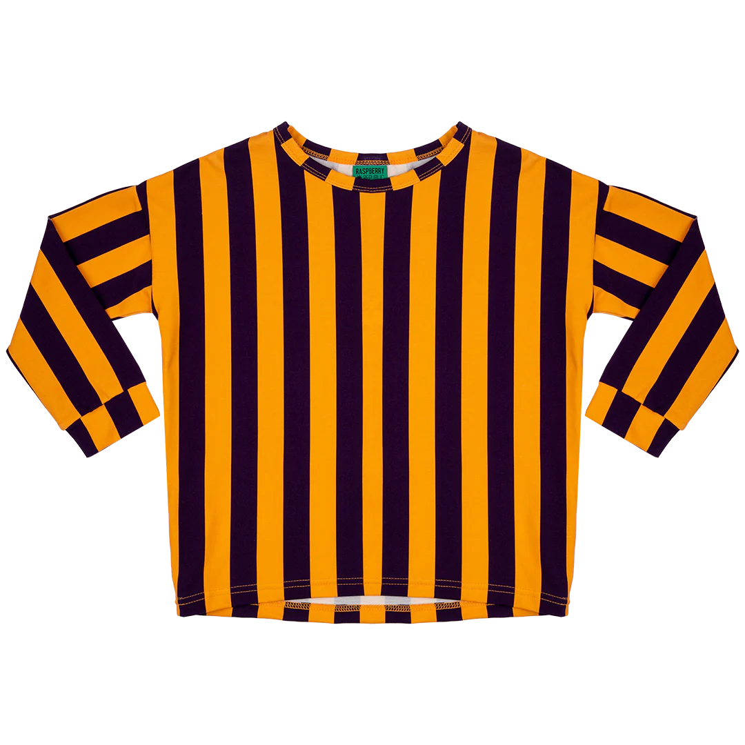 Children's Long Sleeve Tee in Masquerade Stripes Print