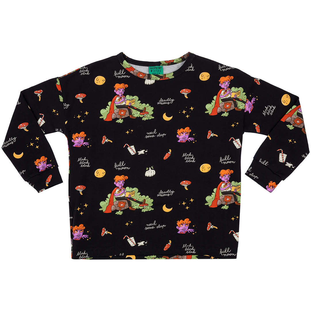 Children's Long Sleeve Tee in Moonstruck Print