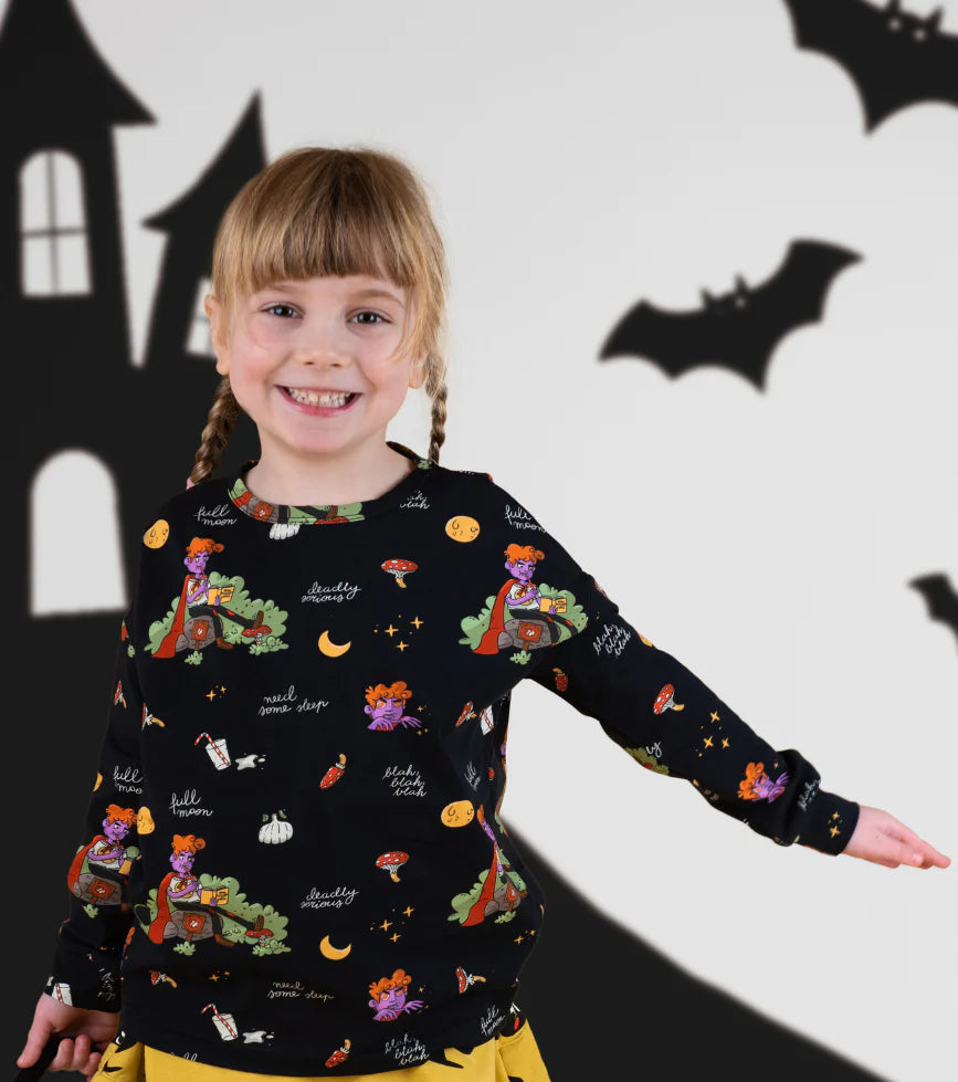 Children's Long Sleeve Tee in Moonstruck Print