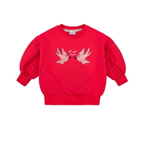 Children's Red Swallow Puff Sweatshirt