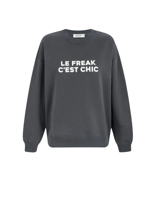 Organic Cotton Le Freak Sweatshirt in Dark Grey