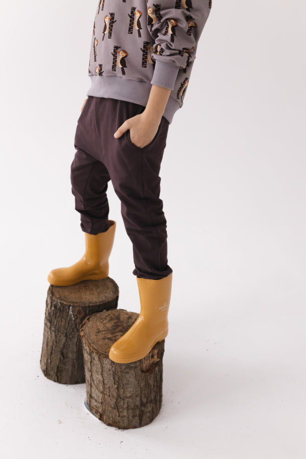 Children's Joggers with Pockets in Brown