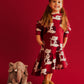 Children's ELLIE DARK RED HOODED DRESS