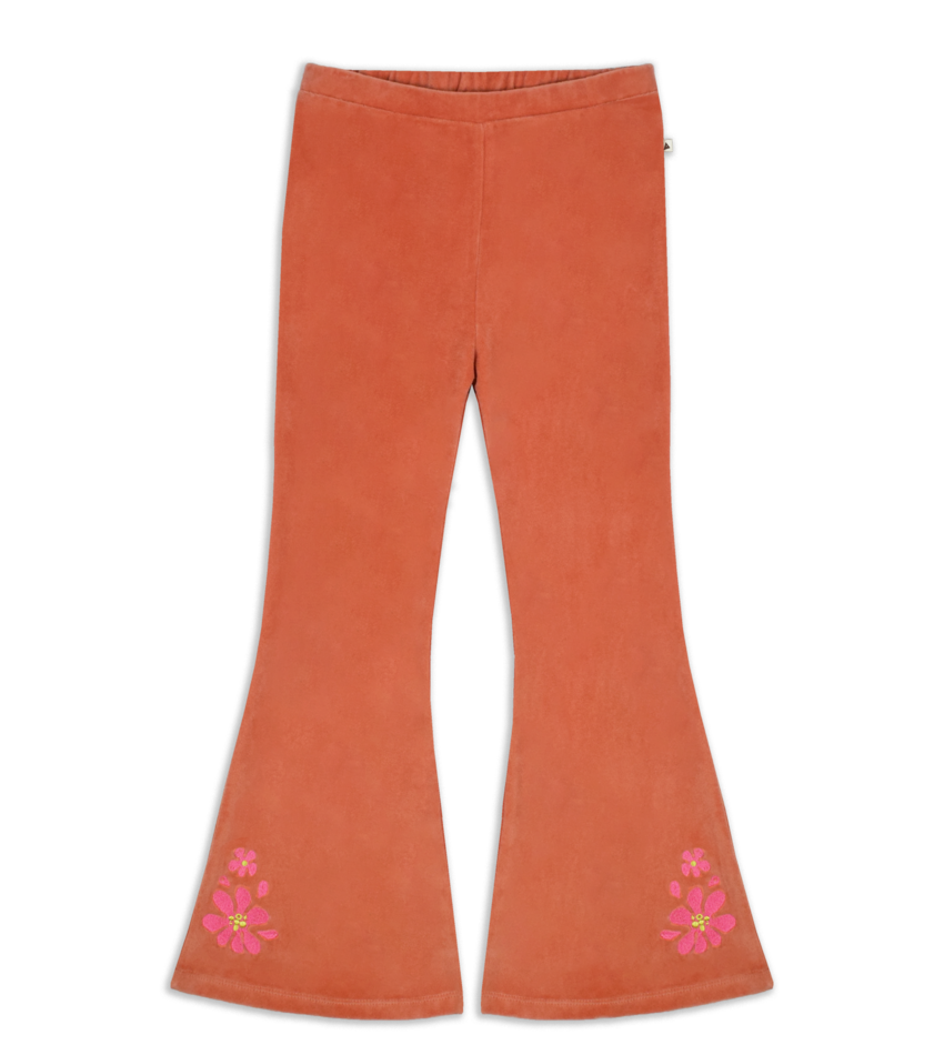 Children's Embroidered Floral Flares