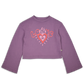 Children's Purple Love Cropped Sweater