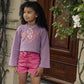 Children's Purple Love Cropped Sweater