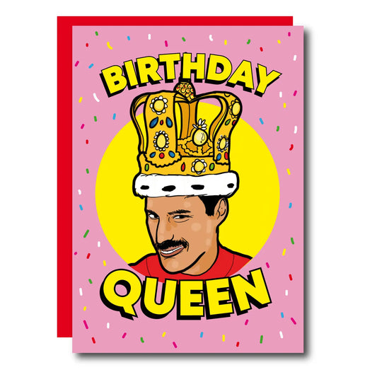 Birthday Queen Freddie Mercury Greeting Card