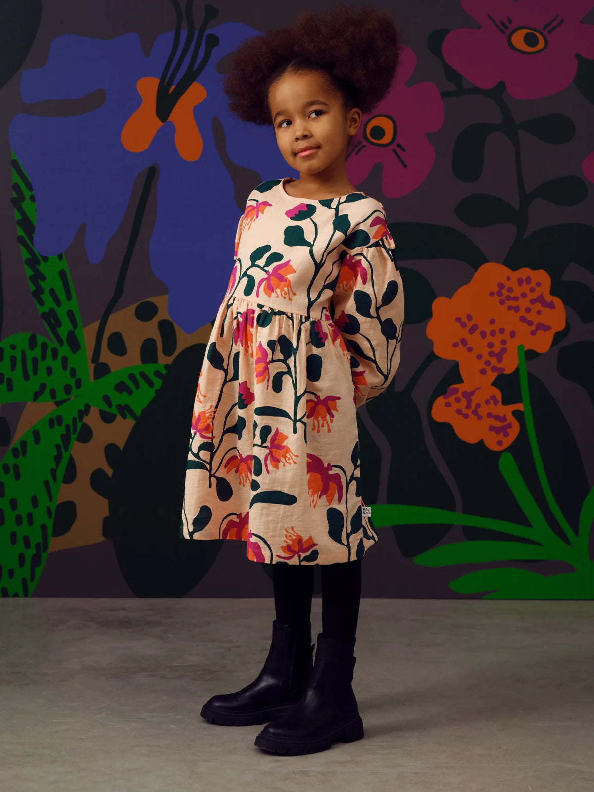 Children's Peach Botania Muslin Dress