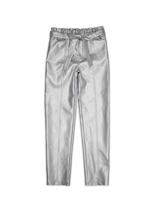 Adult Silver Leather Look Pants AM.Lilly.WO-01