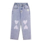 Heart Denim Pants