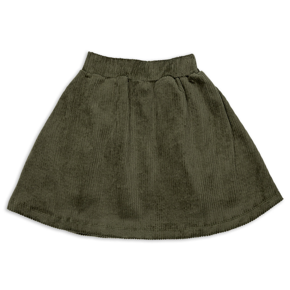 Children's Khaki Green Cord Skirt