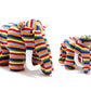 Knitted Bright Stripe Woolly Mammoth Plush Toy