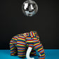 Knitted Bright Stripe Woolly Mammoth Plush Toy