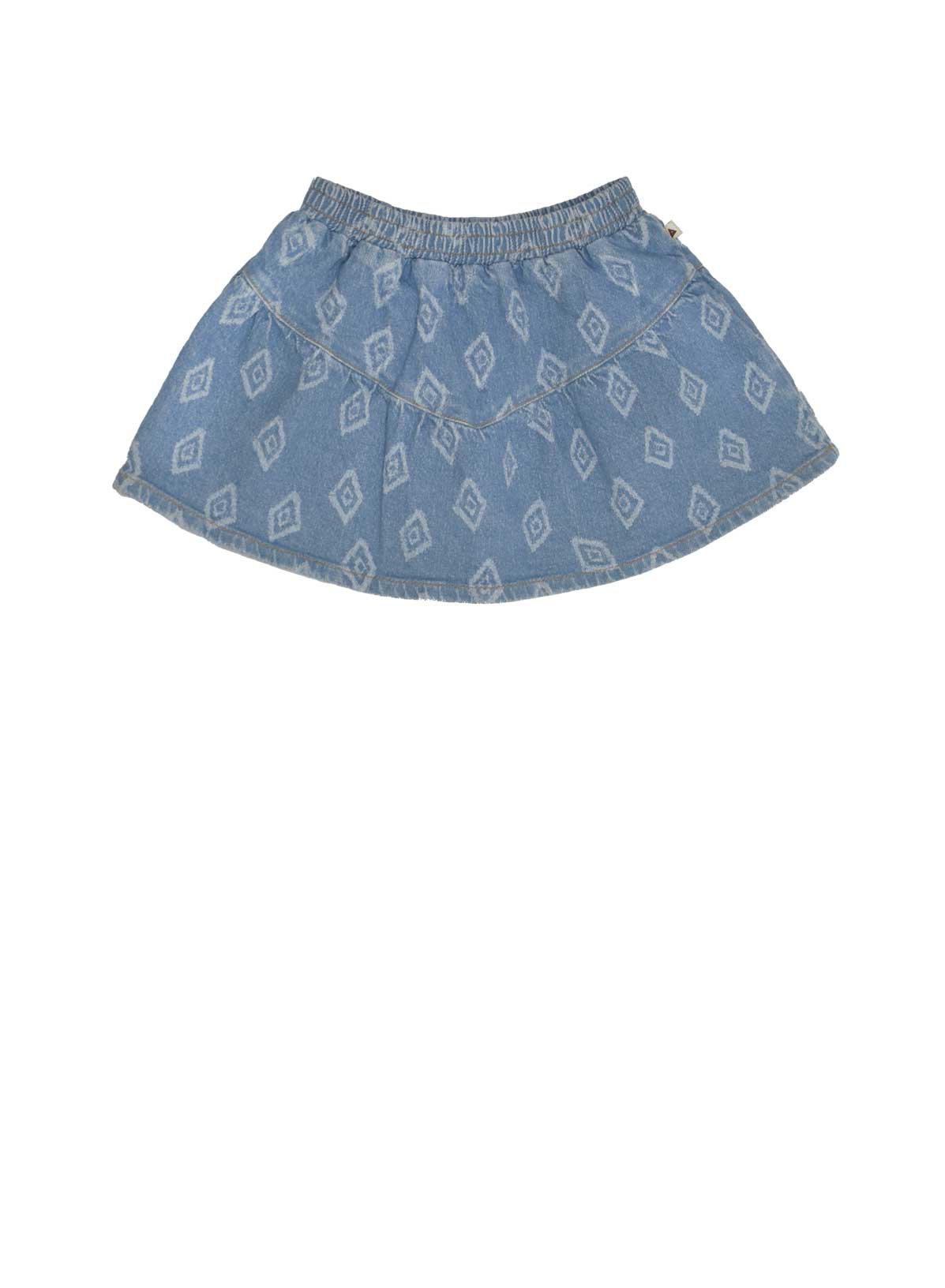 Children's Bleached Blue Denim Pattern Skirt (AM FIENE 03)