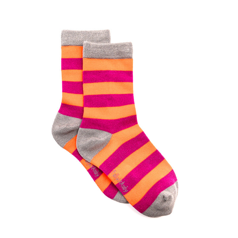Polly & Andy Bamboo Pink & Purple (Seamless toe) Super Soft Socks