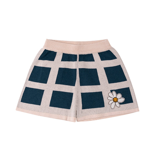 Navy Squares Shorts last one 4-5y