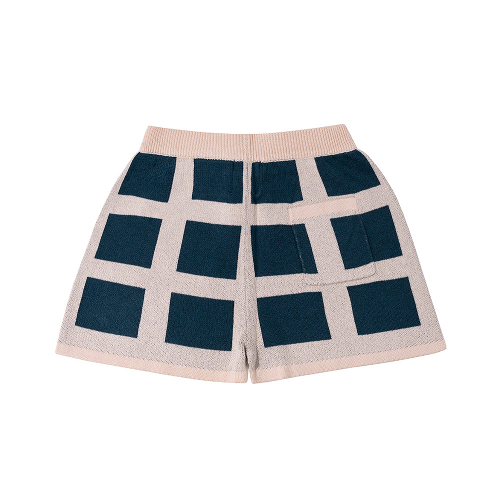 Navy Squares Shorts last one 4-5y