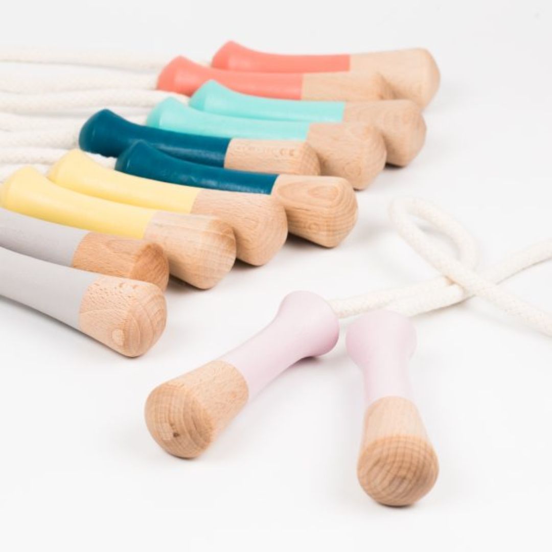 kids wooden skipping rope eco kids eco toys wooden toys kidhood ireland